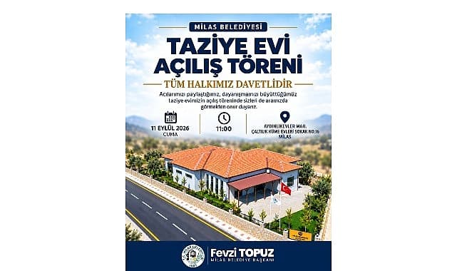 Milas Belediyesi Taziye Evi’nin Açılış Töreni Gerçekleştirilecek