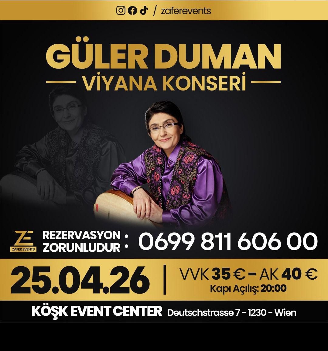Viyana’da Türkü Ziyafeti: Güler Duman Sahne Alıyor!